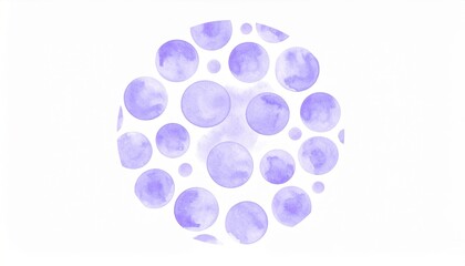 Poster - Abstract watercolor circles creative art digital illustration studio environment top-down view modern design concept