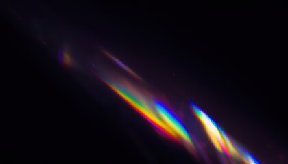Leinwandbilder - abstract rainbow light streak on black background for digital design, branding, poster, or modern web aesthetic

