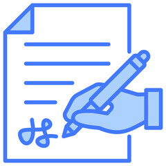 Poster - Signing Blue Icon