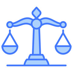 Poster - Scales Of Justice Blue Icon