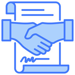 Poster - Legal Agreement Blue Icon