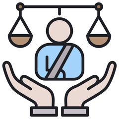 Poster - Personal Injury Lineal Color Icon