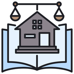 Poster - Trust And Estate Law Lineal Color Icon
