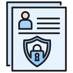 Poster - Confidentiality Lineal Color Icon