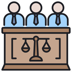 Poster - Jury Lineal Color Icon