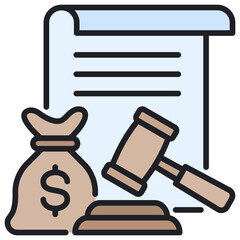 Poster - Bail Lineal Color Icon