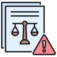 Poster - Notice Lineal Color Icon