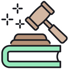 Poster - Legal Lineal Color Icon
