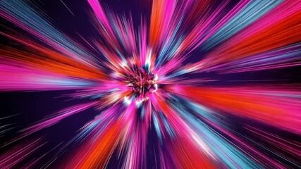 Poster - vibrant explosion of colors dynamic visual experience of bright pinks, energetic patterns, and color
