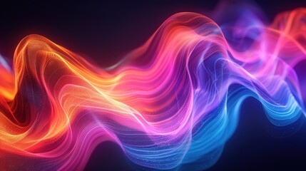 Fototapete - Colorful abstract light wave background for creative digital designs