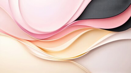 Poster - Smooth abstract background blending pink, beige, gray, and black tones, minimalist and chic