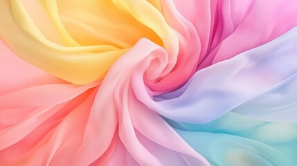 Poster - Vibrant swirl of pastel colors forming a fluid abstract texture for trendy backgrounds and aesthetic design