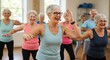 © rdkcho - Happy Senior Citizens Enjoying a Fitness Class, Active Retirement, Group Exercise, Health and Wellness