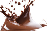 Isolated Brown Chocolate Splash