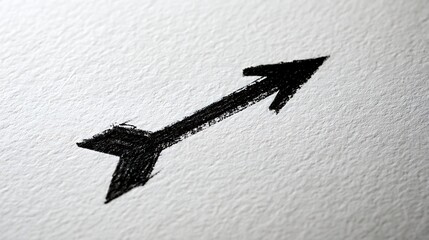 Poster - A black arrow is drawn on a white background