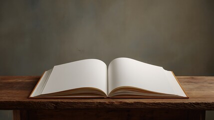 Poster - A book is open to a blank page