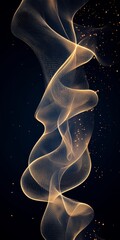 Wall Mural - abstract background with golden fluid waves on a delicate gradient, fine art photography