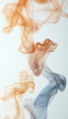 Wall Mural - abstract fluid art dynamic waves of delicate beige tones on a soft gradient background
