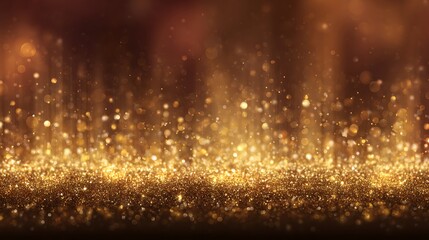 Fototapete - A gold and brown background with a lot of glitter