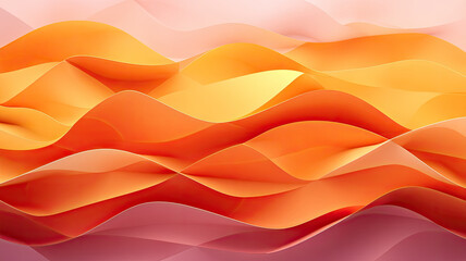 Poster - Abstract orange and pink gradient waves with soft flow