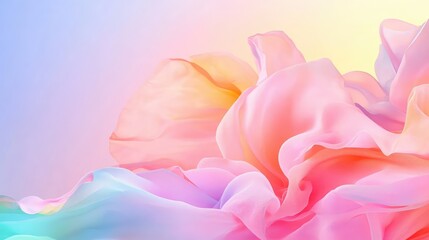 Poster - Gradient pastel streams flowing in wave shapes for abstract wallpapers and visual mood boards