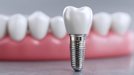 Aufkleber - A tooth with a silver implant in it