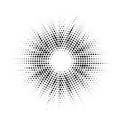 Leinwandbilder - Halftone Background. Glowing light Halftone effect. Abstract grunge Starburst halftone dots background set. Star Flare, Shine light halftone texture. Retro background, pop art style.