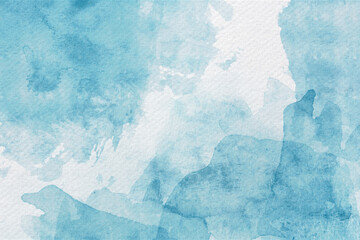 Wall Mural - Soft Watercolor Blue Abstract Background