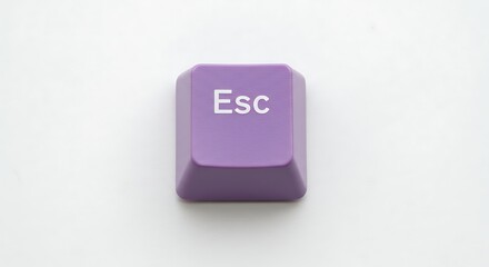 Poster - Purple Escape Key on White Background