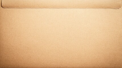 Poster - Brown Kraft Envelope Close Up Shot in Studio for Mockup or Background Texture with Neutral Beige Color Paper