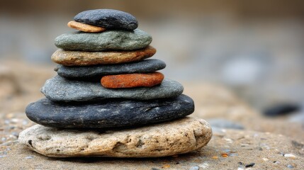 Poster - Conceptual design of a balanced motion icon illustrating momentum alongside mindfulness for effective strategy