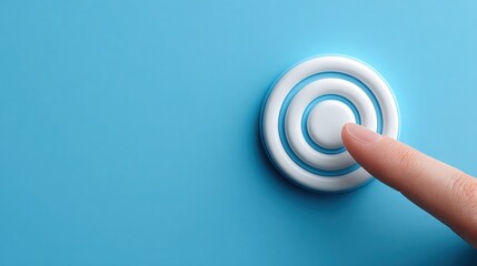 Poster - Calm marketing engine icon concept demonstrating low-intensity persuasion strategies for effective customer engagement