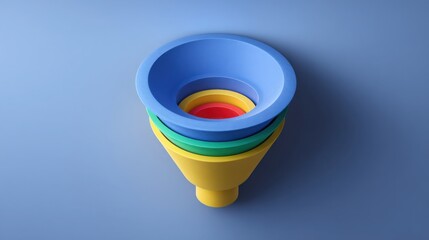 Poster - Innovative clarity-based funnel icon concept for zero-friction buyer path enhancing marketing and consumer interaction