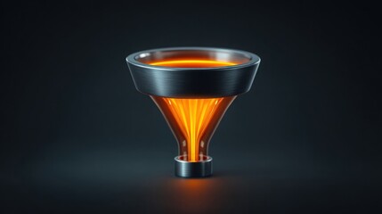 Poster - Conversion flow tuner icon concept showcasing precision in funnel control for effective marketing and customer engagement