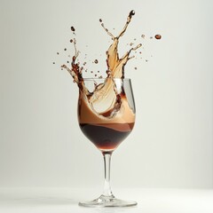 Poster - wine glass splash close up studio shot liquid motion beverage photography drink concept still life a