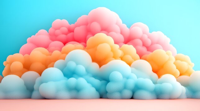Soft Pastel Clouds Dreamy Texture Background