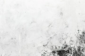 Poster - Abstract texture of white paint with black marks; weathered and grungy surface effect