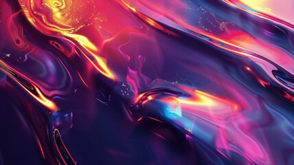 Fototapete - Abstract picture micro light sparkling particle represent data flow vivid flowing wave with high tech background, create digital effect scene perfect for energetic and fantasy wallpaper design. AIG53.