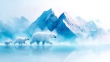polar bear in the arctic