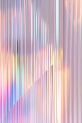 Poster - Iridescent Abstract Texture Background: Pastel Color Play with Vertical Lines and Subtle Geometric Angle, Close Up