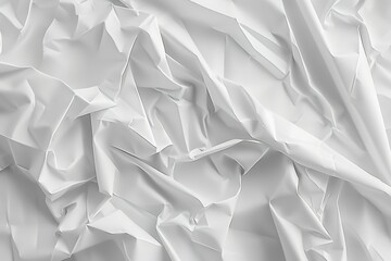 Poster - Abstract folds of white fabric create dynamic shapes and shadows minimalist background