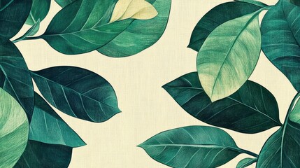 minimalist approach to foliage in graphic art.