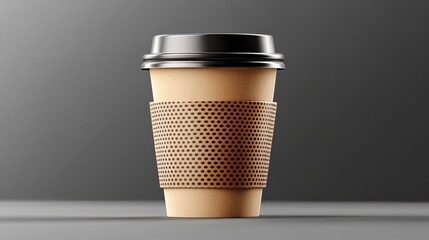 Coffee cup transparent isolated mockup for branding, product display, and beverage packaging