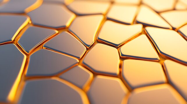 Gold Foil Crumpled Texture with Warm Lighting