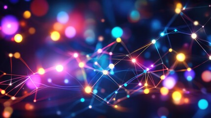 Poster - Abstract colorful network connection.