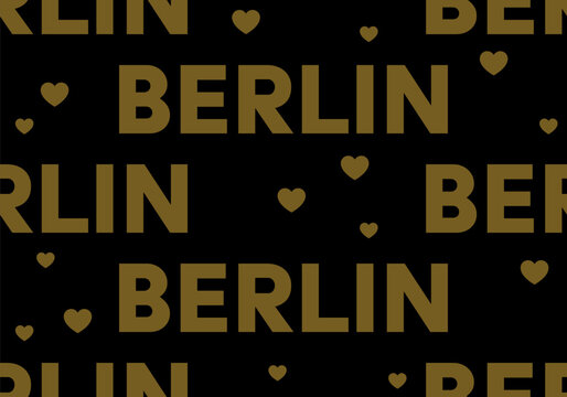 Seamless pattern with Berlin. Berlin vector background. Berlin design