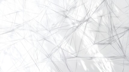 Poster - Abstract tangled lines, white background, light and shadow interplay.