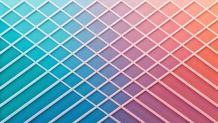 Aufkleber - A diagonal grid with gradient colors of blue purple and orange creating a modern background art