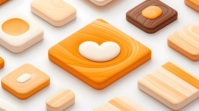 Soft Neutral-Toned Geometric Icons Flatlay