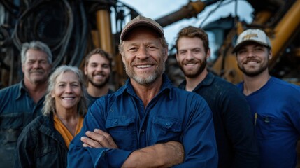 Aufkleber - A group of people are smiling and posing for a photo